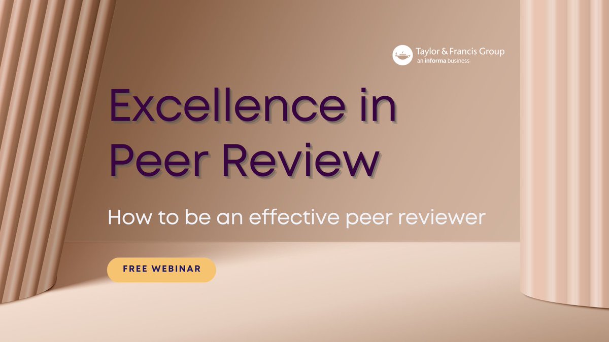 Join our webinar, Excellence in Peer Review: How to be an Effective Peer Reviewer, on 14 August 2024 and learn from top experts. Perfect for both new and experienced reviewers!

📜 Certificates awarded!

spr.ly/6011cBwP7