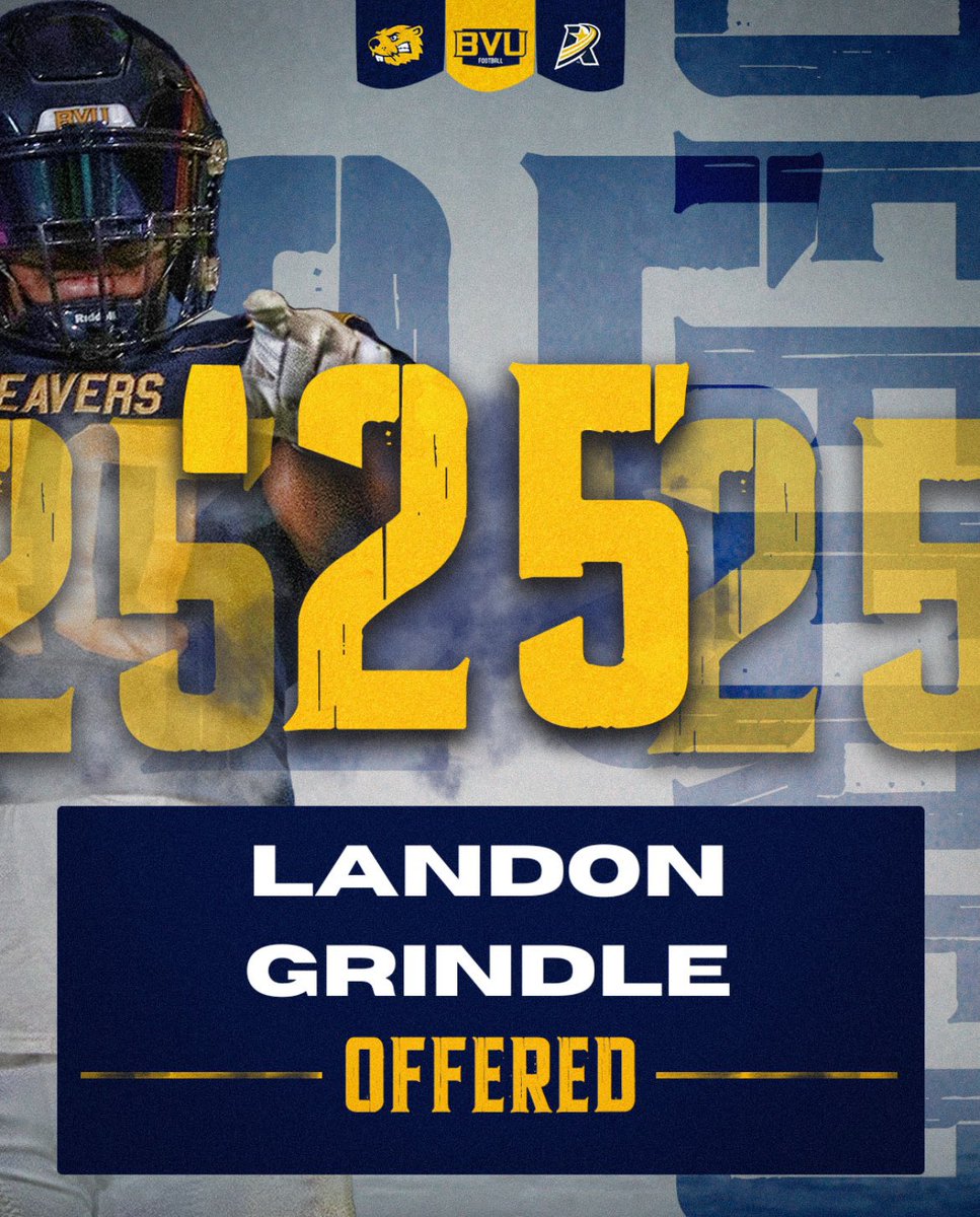 After a great conversation with <a href="/Coach_Dickinson/">Austin Dickinson</a> I have been blessed to have received an offer from <a href="/BVU_Football/">BVU Football</a>!! <a href="/CoachRethman/">Tom Rethman</a> <a href="/CoachEHubbard/">Coach Hubbard</a> Very thankful for this opportunity!!