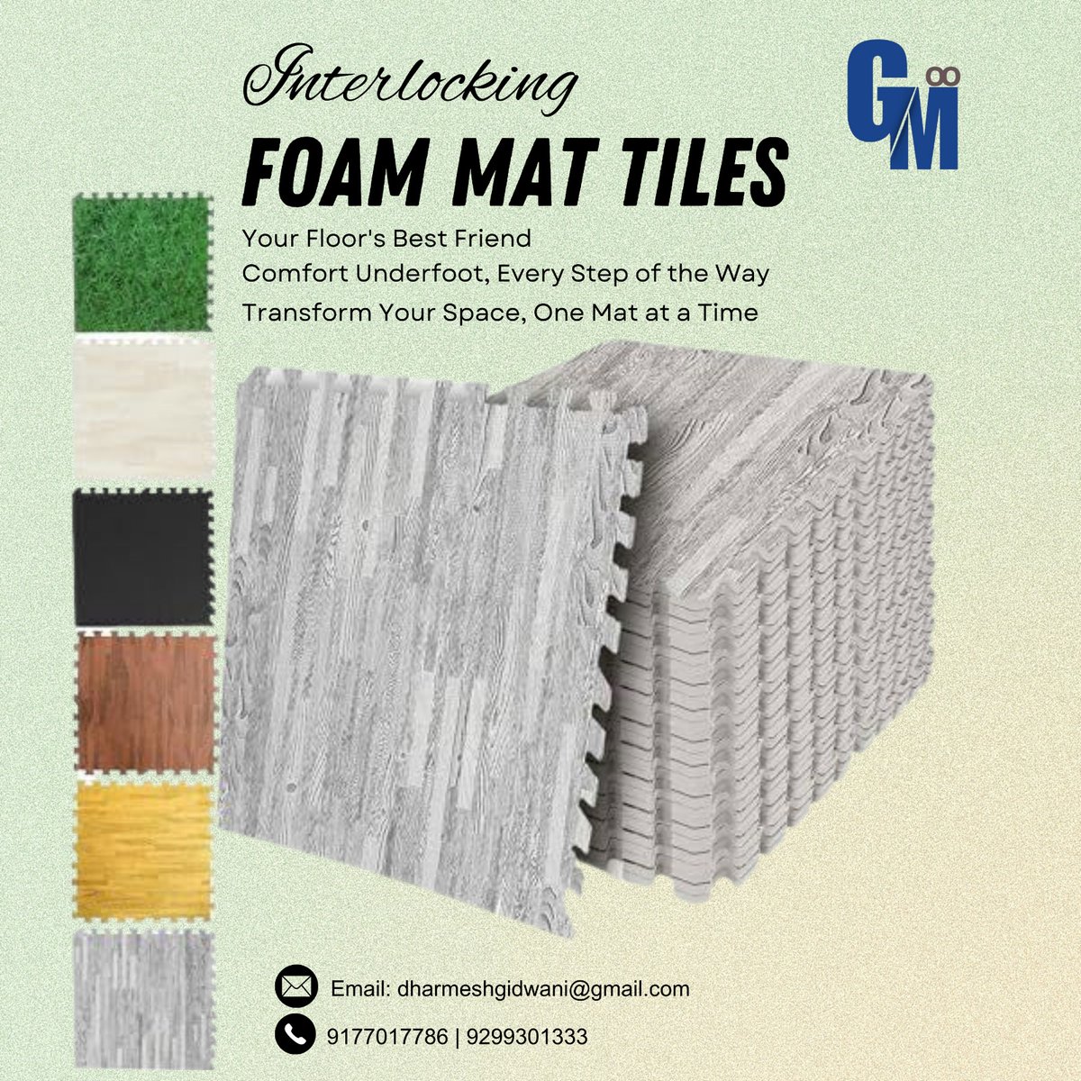Gr8_Int_Design's tweet image. 🌟 Transform Your Space with GM8 Interlocking Foam Mat Tiles! 🌟

#GM8InteriorsAndExteriors #FoamMatTiles #HomeGym #PlayArea #Workspace #FlooringSolution #InteriorDesign #HomeImprovement #ComfortUnderfoot #TransformYourSpace #FoamTiles #FlooringIdeas #HomeDecor #Renovation