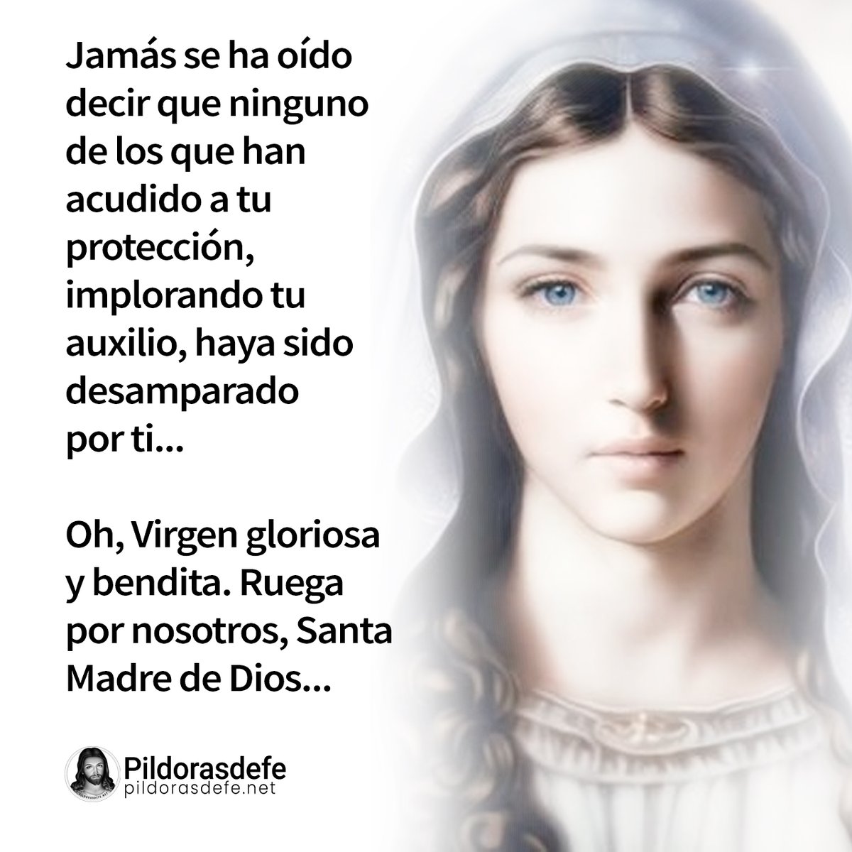 Pildorasdefe's tweet image. 🙏 María, Madre nuestra, refúgianos bajo tu manto protector en estos tiempos difíciles, y ayúdanos a mantener nuestra fe firme en el Señor. "El Señor es mi pastor, nada me falta" (Salmo 23,1). Amén.