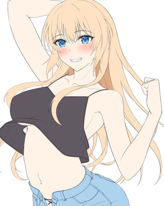 手からちょっとこぼれるかな?ぐらいのパイの追加と下塗り。
ちらっと見える下乳がいい 