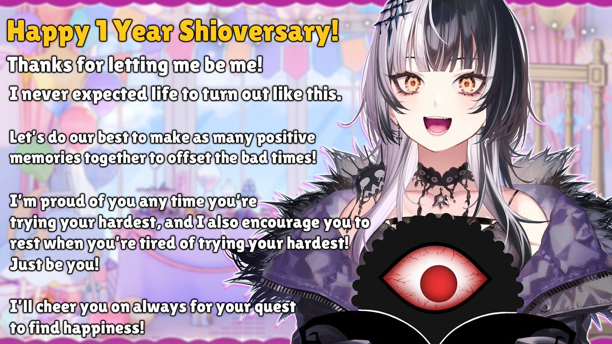 shiorinovella's tweet photo. 👁‍🗨 Eye will cheer you on always! 👁‍🗨

Don't forget to check out the members' anniversary wallpaper on YouTube! 🤍 https://t.co/XXsInaZrmn
