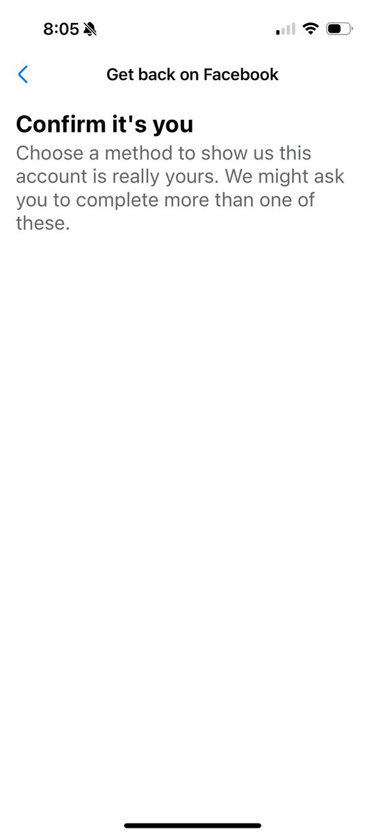 anchskier's tweet photo. @Meta why does this page not fully load when I need to use it to verify my identity? https://t.co/Vmth7FBnGe