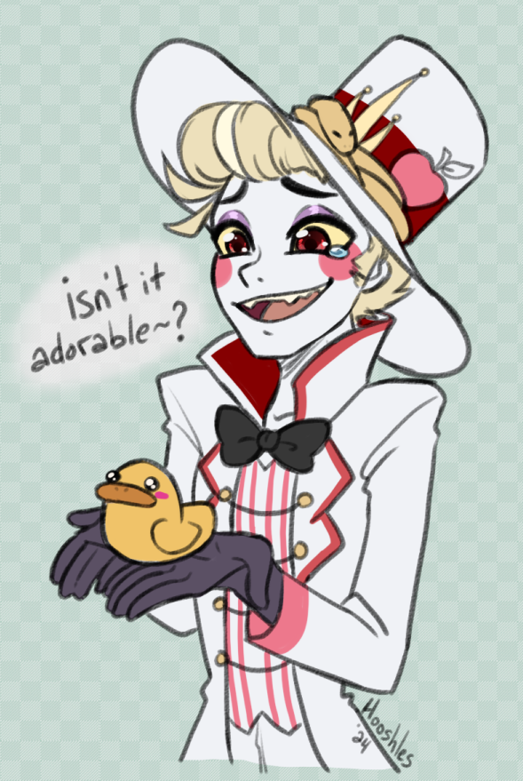 The_Hooshles's tweet photo. Just a warmup sketch of Lucifer because I just think he's neat. 

#HazbinHotelLucifer https://t.co/oZd0CuieO8