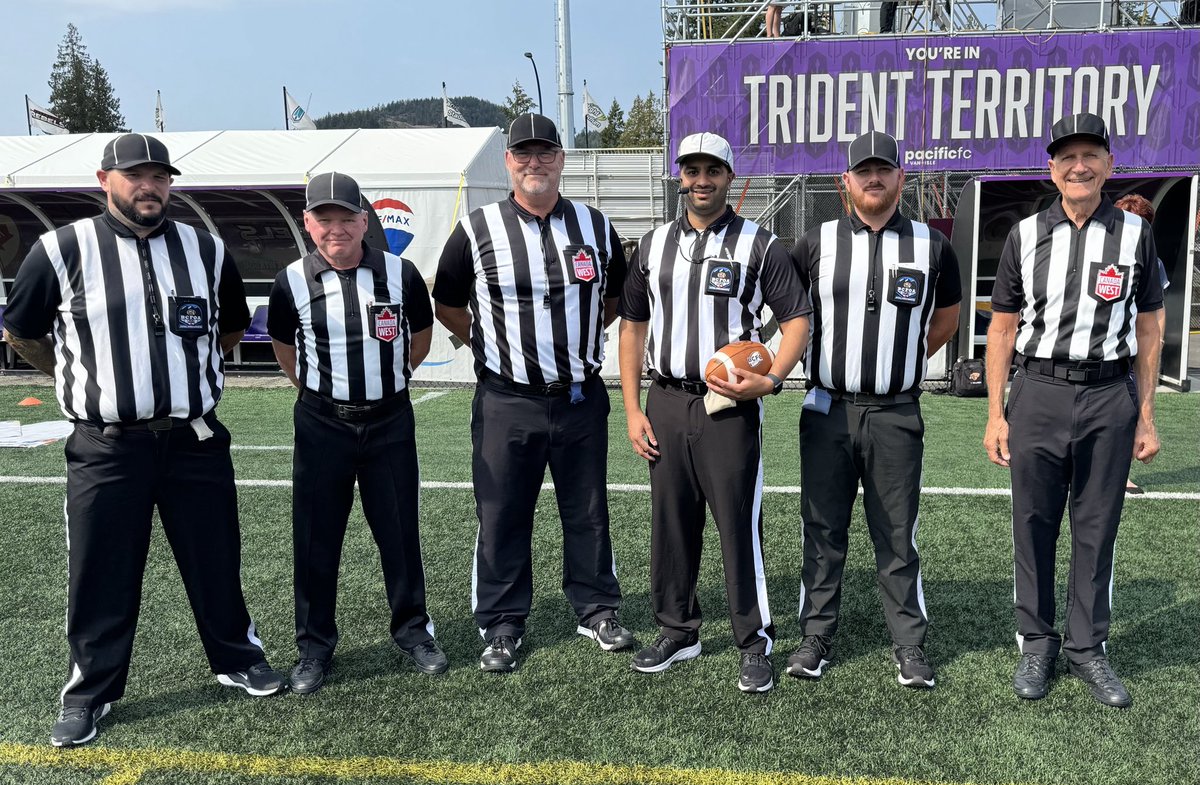 BC Football Officials Accociation (@bcfoa) on Twitter photo Our officiating crew for the PG Kodiaks at the Westshore Rebels game! 🇨🇦🏈 <a href="/CFOAref/">Canadian Football Officials Association</a> Our officiating crew for the PG Kodiaks at the Westshore Rebels game! 🇨🇦🏈 <a href="/CFOAref/">Canadian Football Officials Association</a>