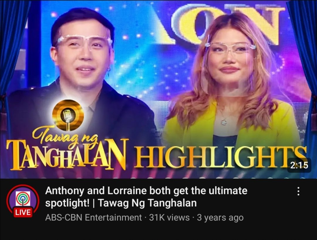 blue_andrez's tweet photo. #ShowtimeKaRelate 
Watching showtime at kapamilya channel while browsing youtube and saw @AnthonyKastilyo and @ofcllorraine, recalled watching you both getting what you deserve #tawagngtanghalan https://t.co/FYRwcrO6m7