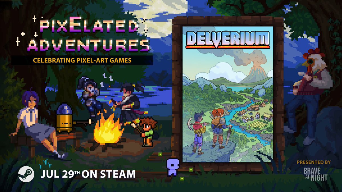 Delverium is part of the #PixElatedFestival this week from July 29th to Aug 4th. Please Wishlist our game, explore the festival and check out all the other fantastic Pixel Art games on show!

store.steampowered.com/app/2710040/De…