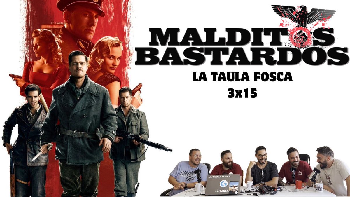 Arriba l’ultim episodi de la temporada amb “Malditos Bastardos”, de Quentin Tarantino i un gran elenc! 

Ademés, Vicent amb la seua secció “Sabiondos” continua afavorint a cert membre de LaTaula…

Gaudiu!

youtu.be/gylFpzdCqpM

go.ivoox.com/rf/132194141