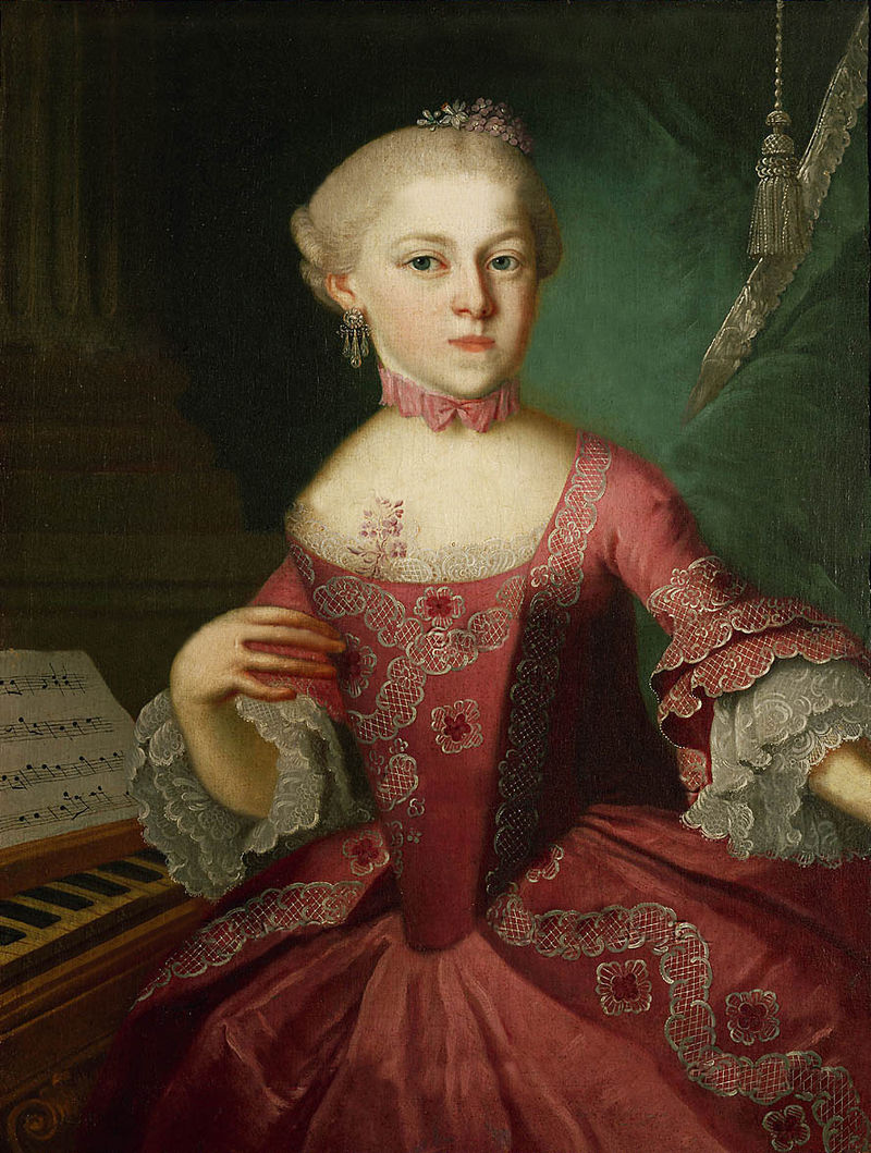 Maria Anna, conocida como “Nannerl”, era la mayor de los cuatro hijos del matrimonio Mozart. Nació el 30 de julio de 1751. Su padre Leopoldo empezó a enseñarle a tocar varios instrumentos. Pronto destacó como genial intérprete en clave y piano. A sus clases se uniría pronto 🧵👇