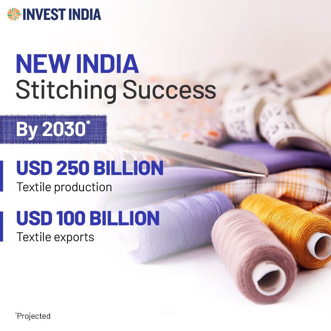 Add a sheen to your growth story with #NewIndia - the world's 3rd largest exporter of #textiles &amp; apparel, known for producing quality products for global brands.

Know more at bit.ly/textiles-appar…

#InvestInIndia #MakeInIndia <a href="/IndianEmbassyUS/">India in USA</a> <a href="/USAndIndia/">U.S. Embassy India</a> <a href="/cgihou/">India in Houston</a> <a href="/USCSIndia/">U.S. Commercial Service India</a>