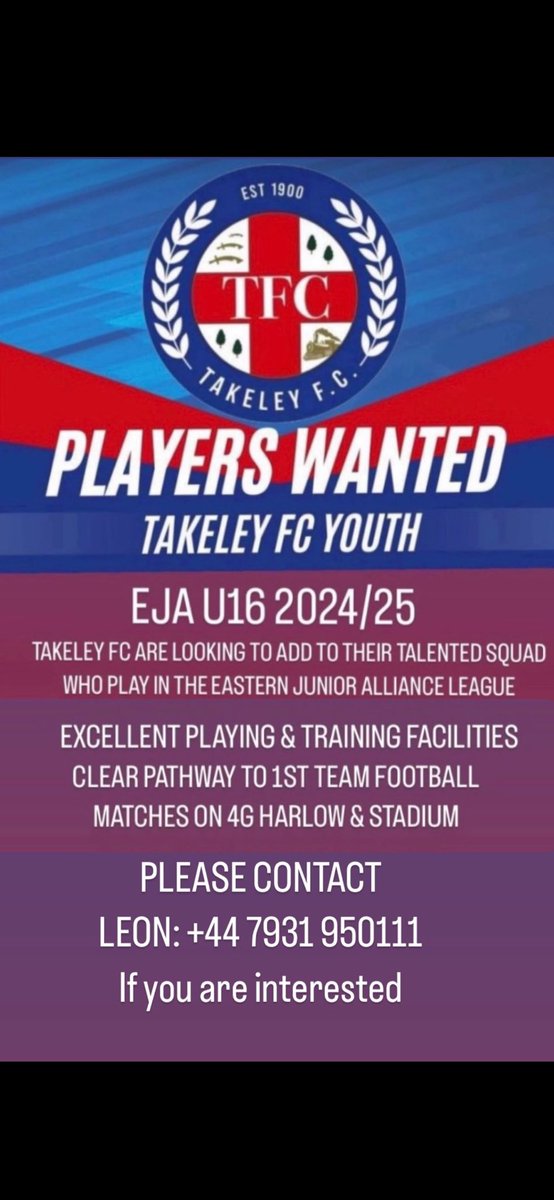 Leon Berquez (@lhberko) on Twitter photo Still looking to add 1-2 more players to next seasons squad.
<a href="/EJALeague/">EasternJnrAlliance</a> <a href="/echoleague/">@echoleague</a> #trials #newplayers Still looking to add 1-2 more players to next seasons squad.
<a href="/EJALeague/">EasternJnrAlliance</a> <a href="/echoleague/">@echoleague</a> #trials #newplayers
