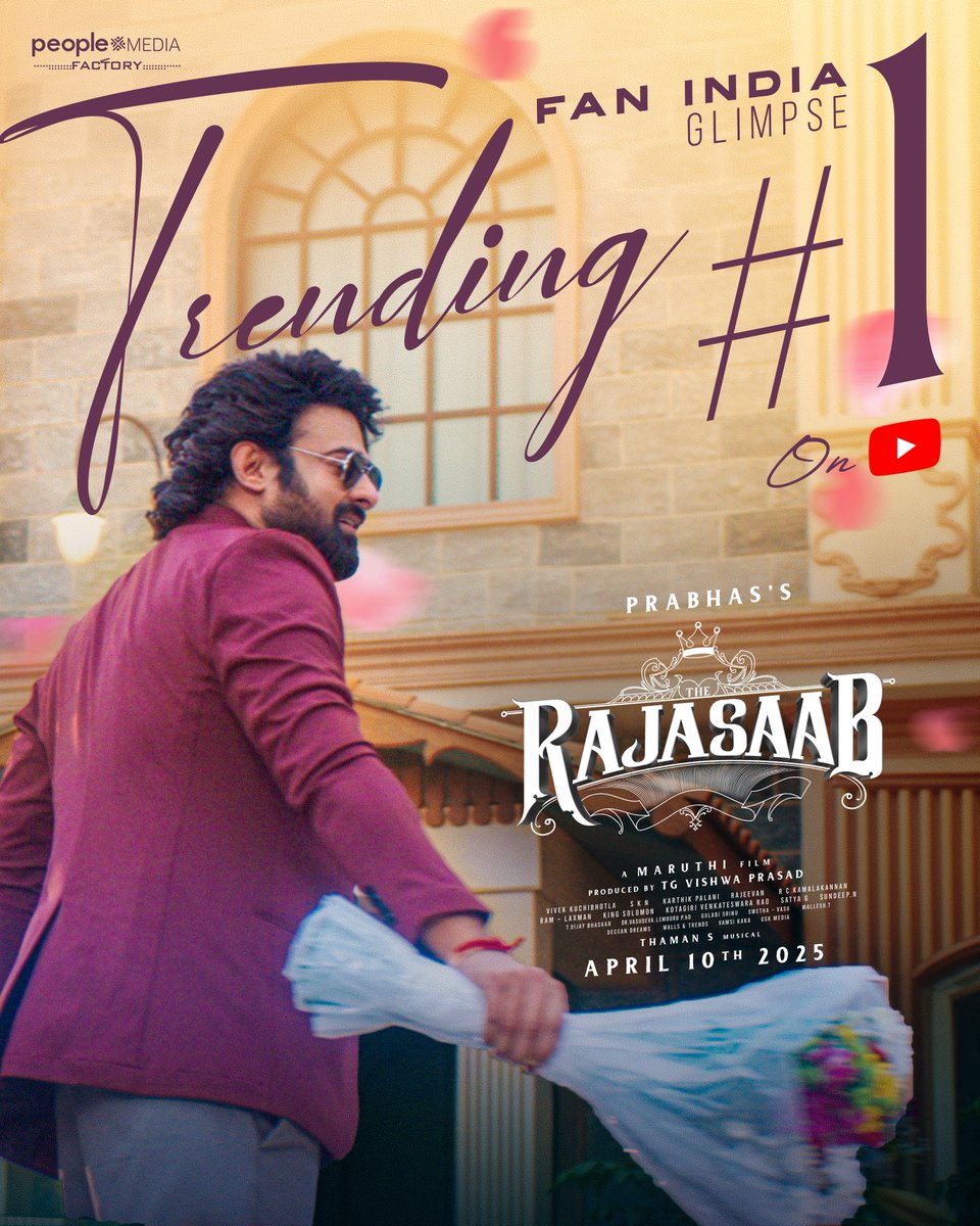 rajasaabmovie's tweet photo. Darling ekkadunna Raje ra ❤️👑

https://t.co/6gGGEnCZ8o

#Prabhas #TheRajaSaab 
#TheRajaSaabOnApril10th https://t.co/FBZMoskGWq