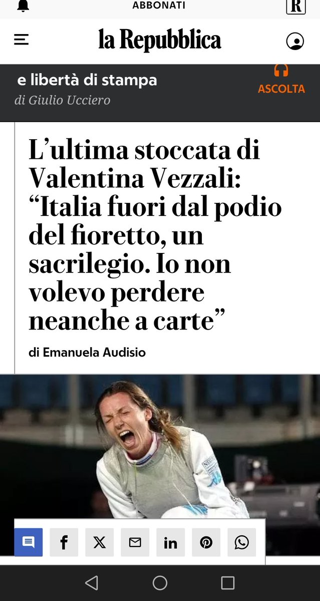 Iosonolagomma's tweet photo. la Pietrangeli della scherma https://t.co/I1uFwDObd1