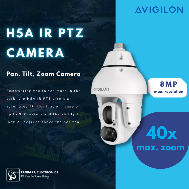 tabbarallc's tweet photo. Empowering you to see more in the dark, the H5A IR PTZ offers an automated IR illumination range of up to 300 meters and the ability to look 20 degrees above the horizon.
#tabbaraelectronics #Avigilon #digitlatransformation #motorolasolutions
#ملتزمون_ياوطن
#نتصدر_المشهد https://t.co/uFCpfPIB38