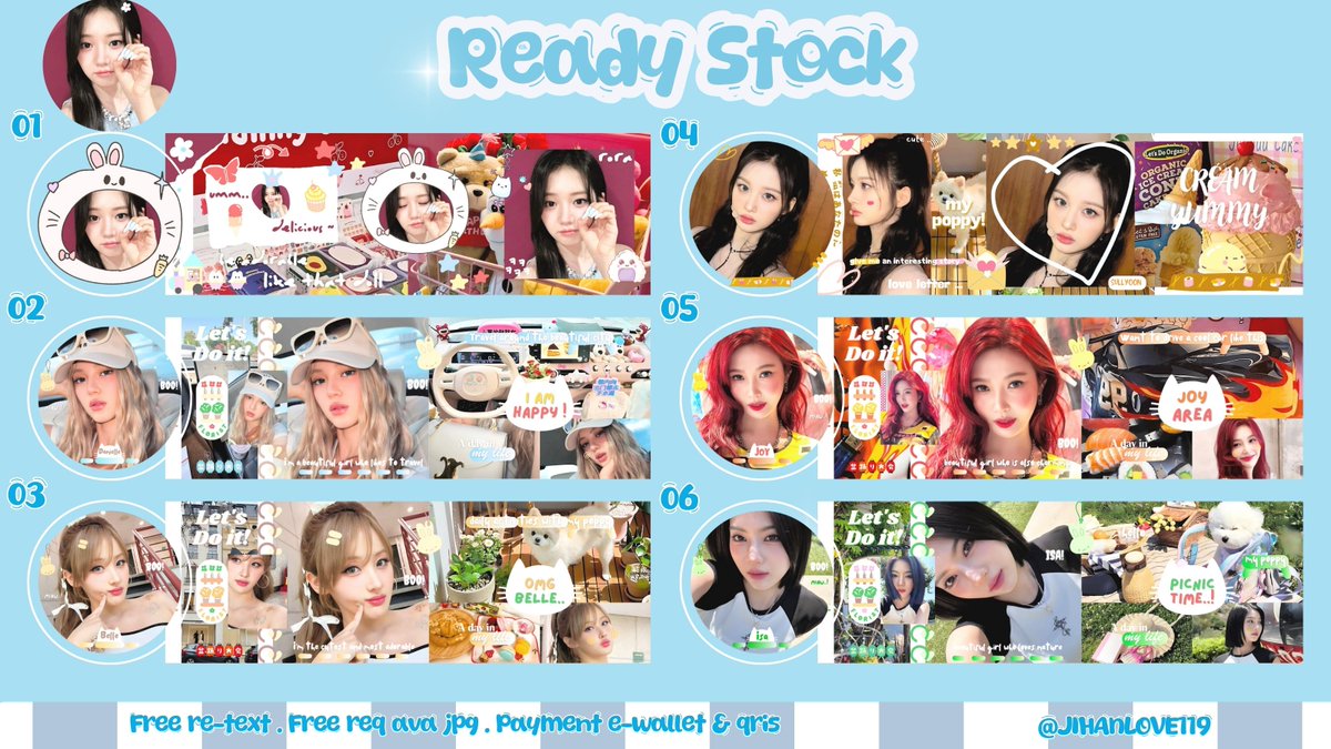 xcaberry's tweet photo. any repost will be appreciated 🍥

halooo, aku membawakan ready stock baru yang bisa dijemput dengan free re-text dan price cek di ALT yaa! cek REPLY juga ada rs lainnya dan clearance sale~

jajan layout #zonauang https://t.co/jninPigcJf