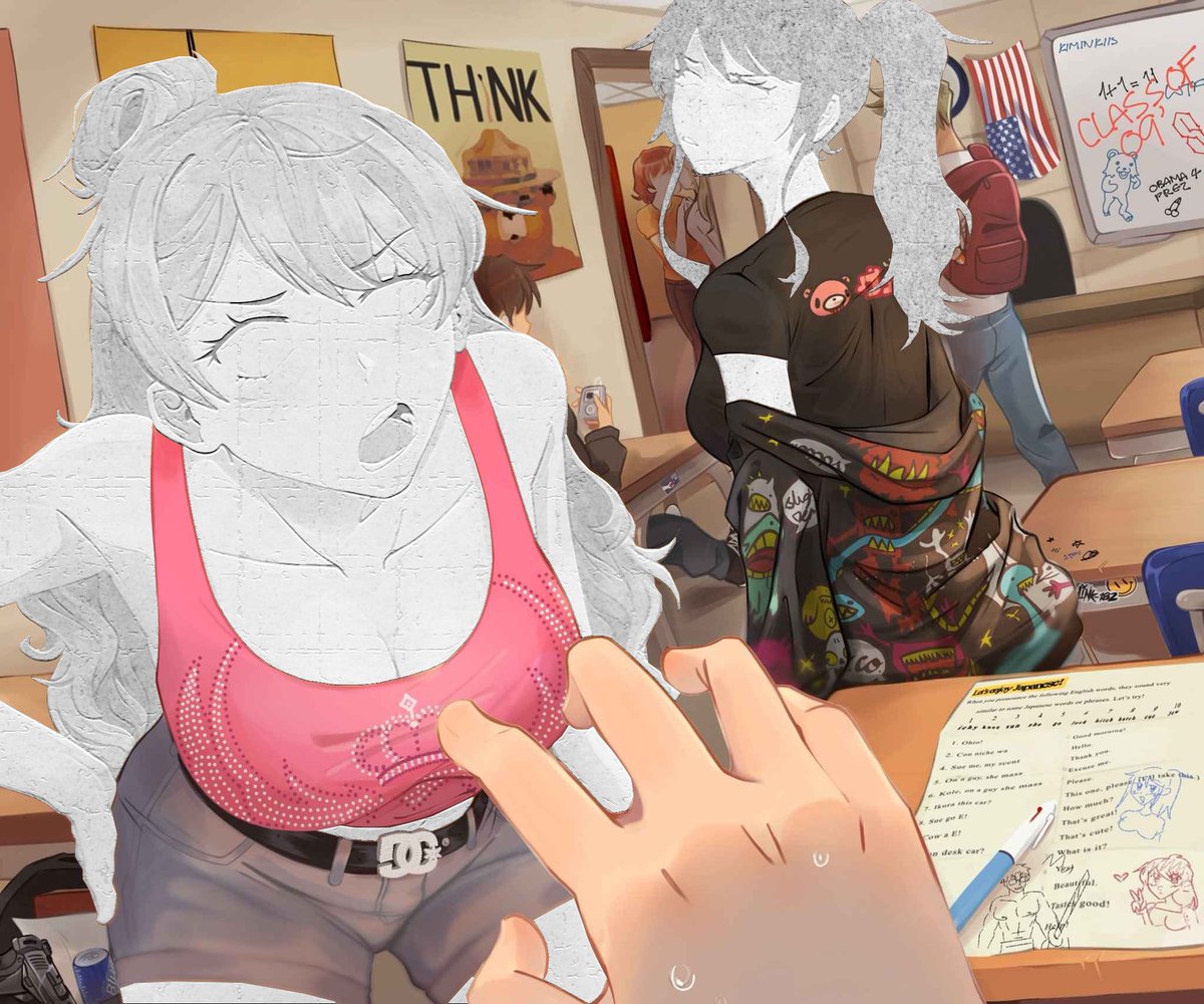 "What the fuck did you do to her you creep?! S-Stay back!!" 
i love class of 09...
#asfr #petrification #petrified #固め