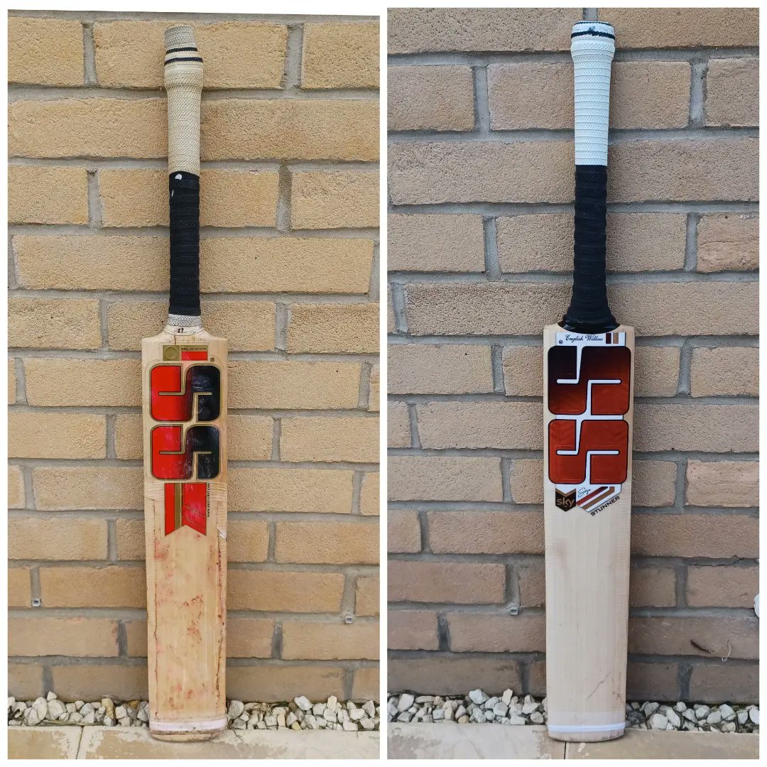 TSICBC's tweet photo. Back again! This is the third time I've seen this bat now. It's pretty amazing it's still going strong. Another toe repair and a service, and we'll see if it holds on for another year!

🏏🏏🏏 

#cricket #cricketbat #cricketbatrepairs  #cricketlovers #Cambridgeshire https://t.co/f3NT98Bqmn