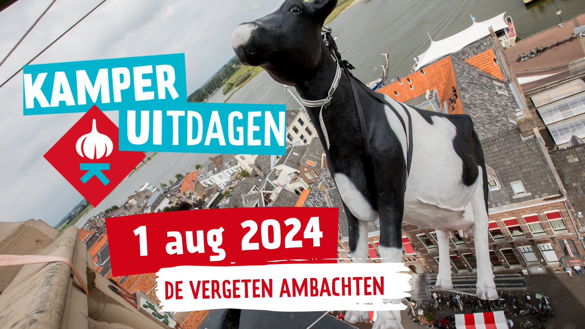Donderdag 1 augustus de 2e Kamper Ui(t)}dag in Kampen! Het thema is Vergeten Ambachten. 

Bekijk het uitgebreide programma hier: visitkampen.nl/2ekamperuitdag 

#visitKampen #kamperuitdag