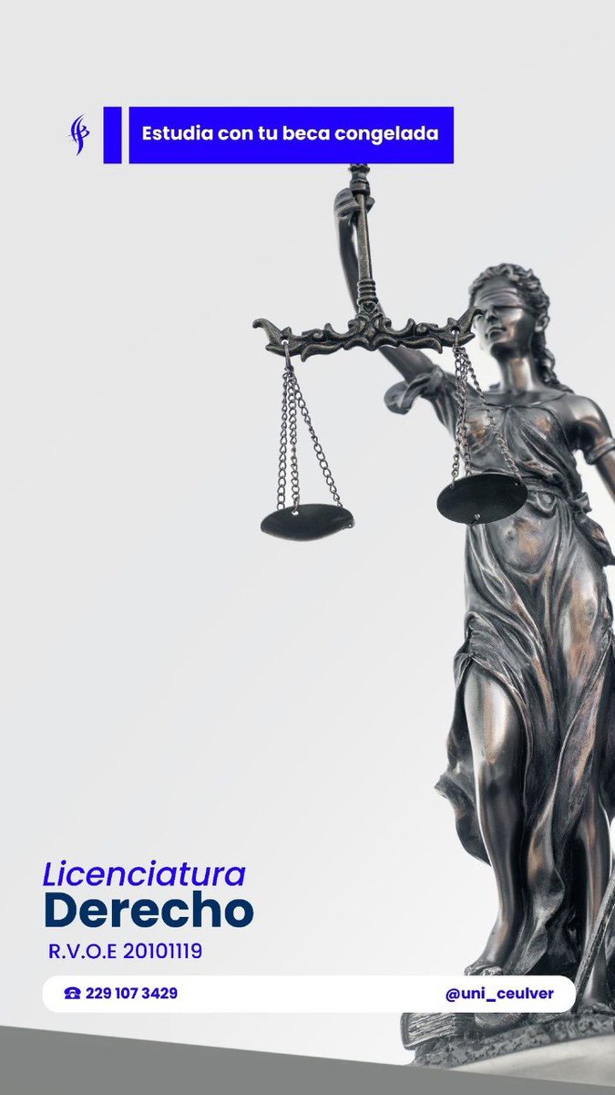¿Listo para defender la justicia desde una perspectiva única? En CEULVER te ofrecemos la oportunidad de estudiar Derecho con un enfoque innovador y accesible.🏛️🧑🏻‍⚖️ 

📲 ¿Listo para ser parte del cambio? Contacta al 229 107 3429 y da el primer paso hacia una carrera !!