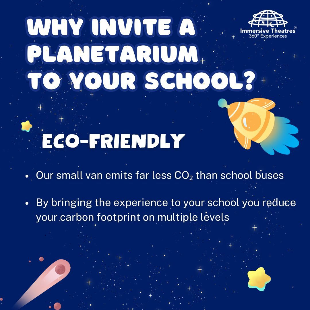 🌱 ECO-FRIENDLY 🌱 - inviting a planetarium to visit your school reduces your carbon footprint on multiple levels bit.ly/3RFB9Cu 🚀 #EduTwitter #TeacherTwitter #scicomm #educhat #nqtchat #ukedchat #edteach #ukeducation #scichat #ks2 #asechat #ntchat #education #students