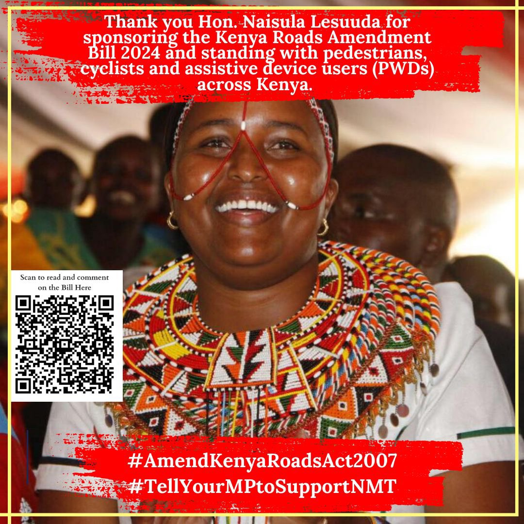 We glad the bill has been brought forward to have sustainable infrastructure that is inclusive, thinking of conservation priorities as well as Non motorized transportation #AmendKenyaRoadsAct2007 #TheseRoadsAreKillingUs