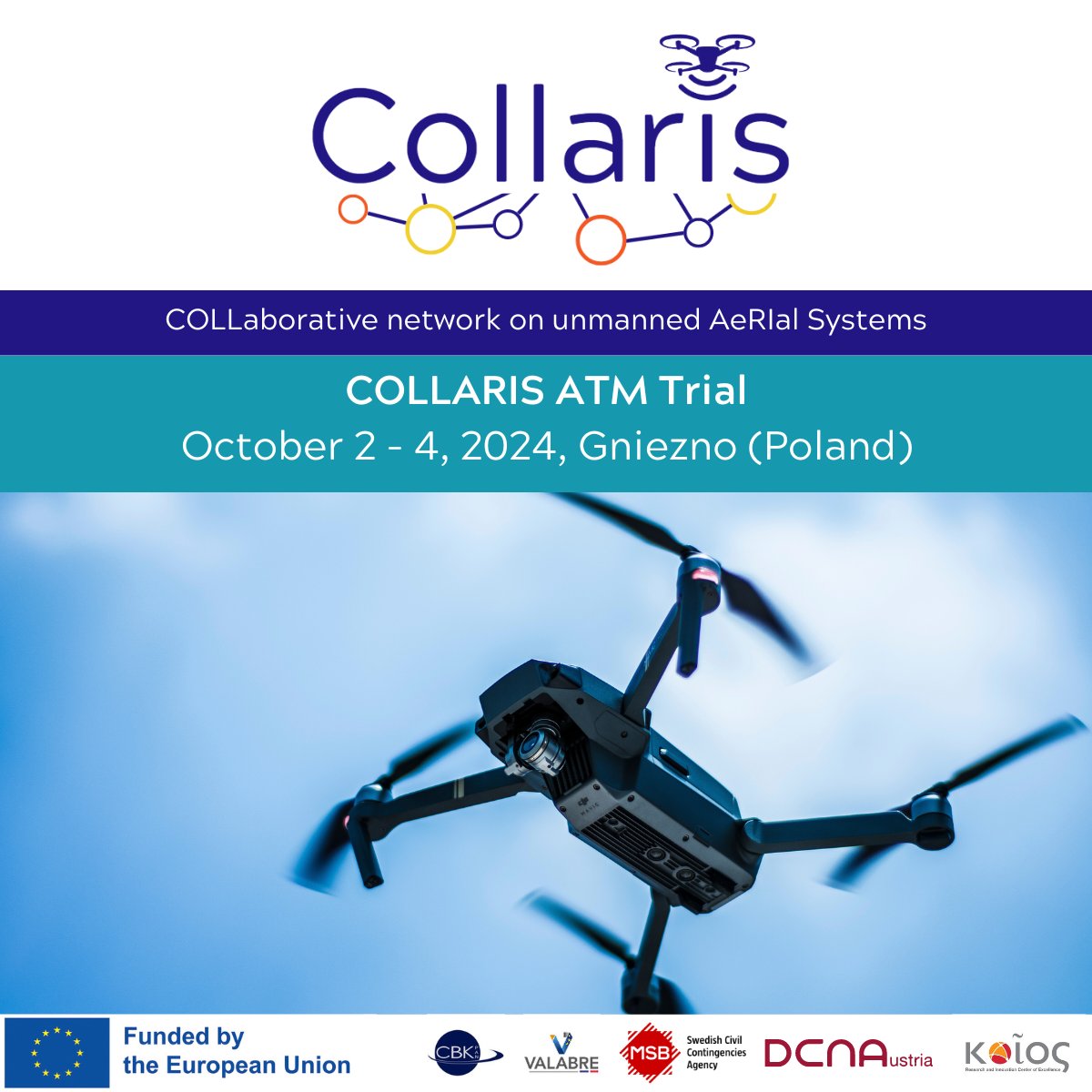 🚨 Join us for another #ATM trial! The three-day event will take place in Gniezno, #Poland, and will be held during a Regional Crisis Management exercise on #FireResponse. In case you are interested to join, please e-mail Collaris-network[at]cbk.waw.pl #drones #UAV