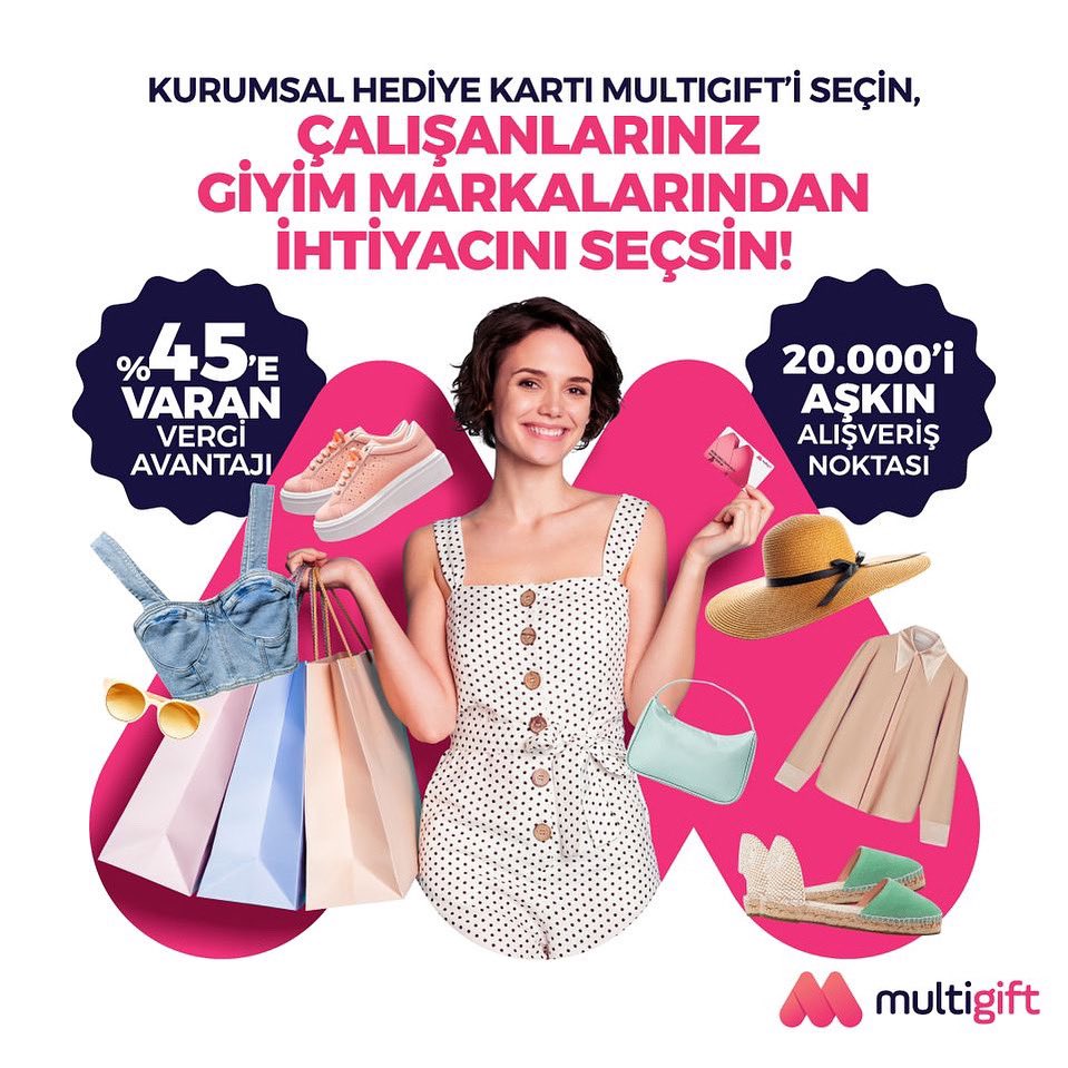 multinetcomtr's tweet image. Kurumsal hediye kartı MultiGift ile çalışanlarınız, giyim markalarından ihtiyaçlarını gönlünce seçsin, firmanız ise %45’e varan vergi avantajıyla tasarruf etsin. 💼🎁

20.000’den fazla alışveriş noktasına sahip #MultiGift ve çözümleriyle tanışmak için bio’daki bağlantıya