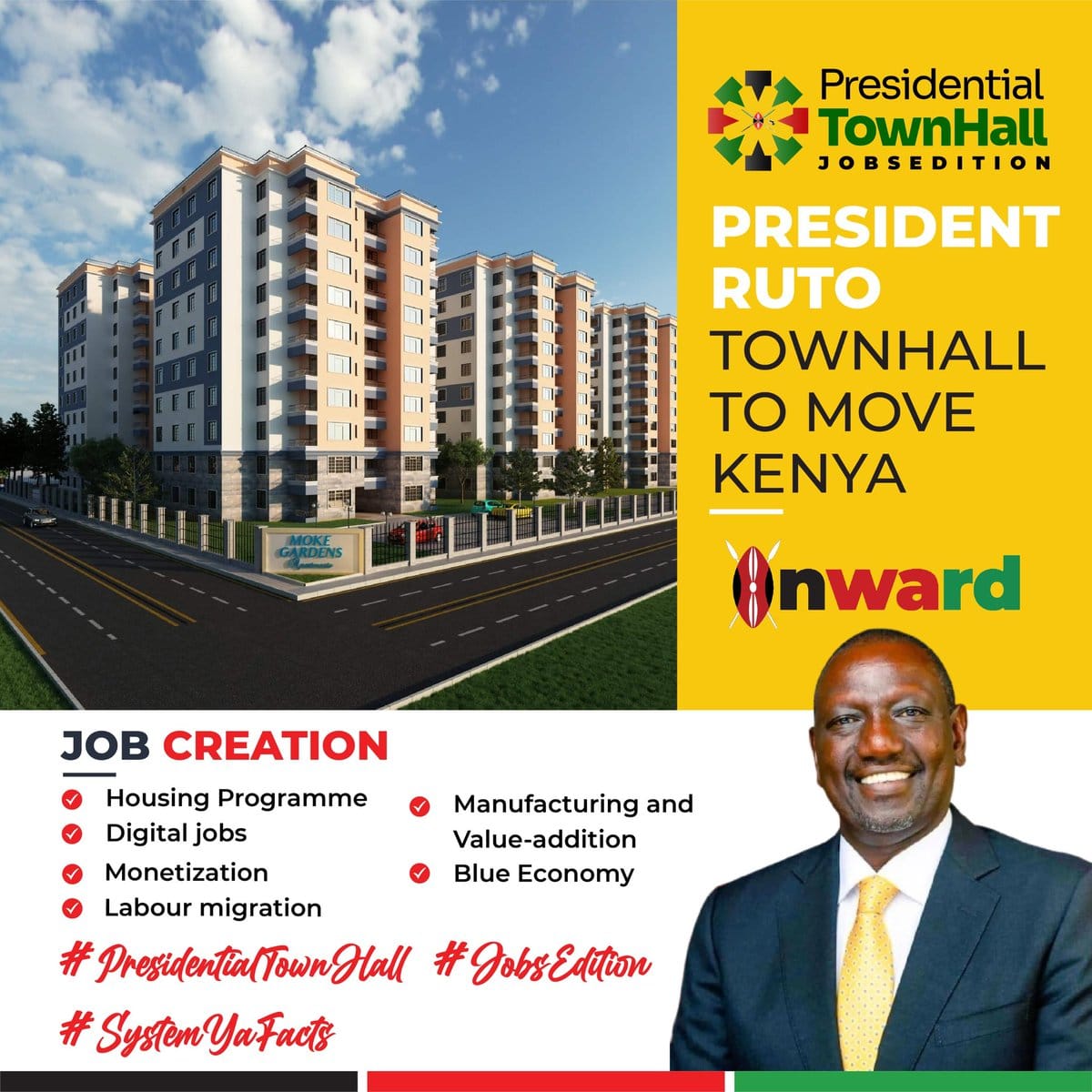 IrunguPetersonK's tweet photo. Townhall ikifika Mtaa yako what will you tell the President?
Hapa nayo tunapata live scenes
.
.
.
#JobCreations
#PresidentialTownHall
#PresidentRutoListens
#SystemYaFacts
#NaneNane https://t.co/8tJeS58p5d