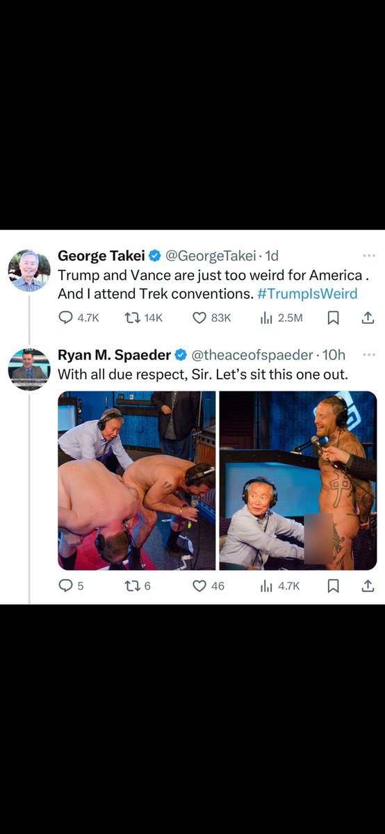 <a href="/GeorgeTakei/">George Takei</a> Is this not boring for you, George?