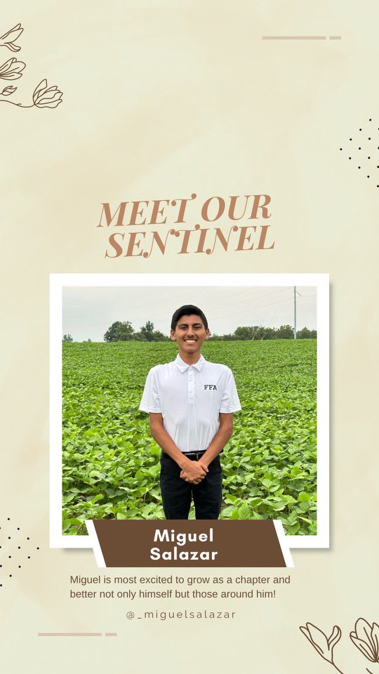 Meet Miguel! He is our 2024-25 Sentinel!