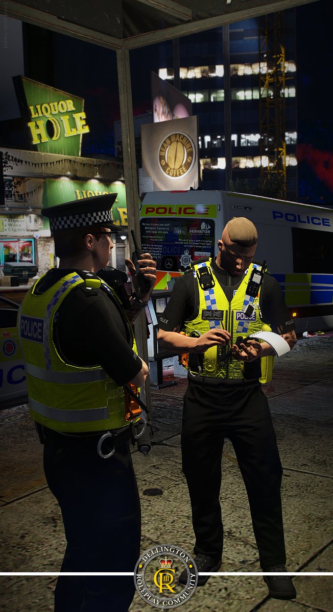 DellingtonRPC's tweet photo. The night shift is the busiest shift for officers in Dellington, with the nightclubs &amp; pubs full night after night, it certainly keeps our teams on their toes! 

Could you do it? https://t.co/08yllE23Pj 

#dellingtonrpc #roleplay #community #fictional #nightlife #fivem #police https://t.co/r03fQnDR0W