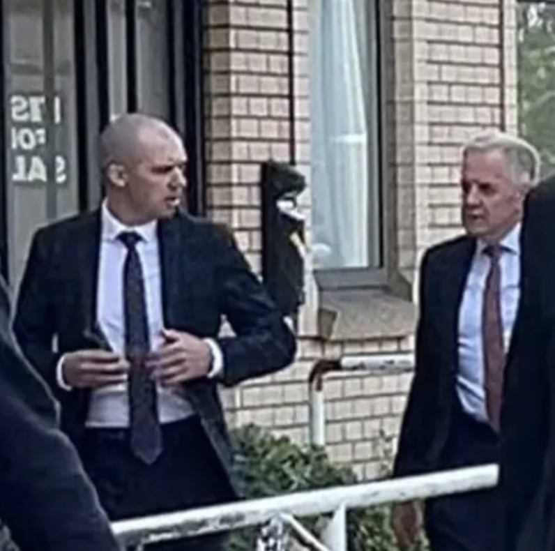 Edward Bell and Adam Egginton, the men from the West Norfolk Hunt whose pack of hounds cornered and killed a poor fox in a private back garden. 

Let's get this image everywhere. 

They were fined a pathetic £1700 each for illegal fox hunting.
