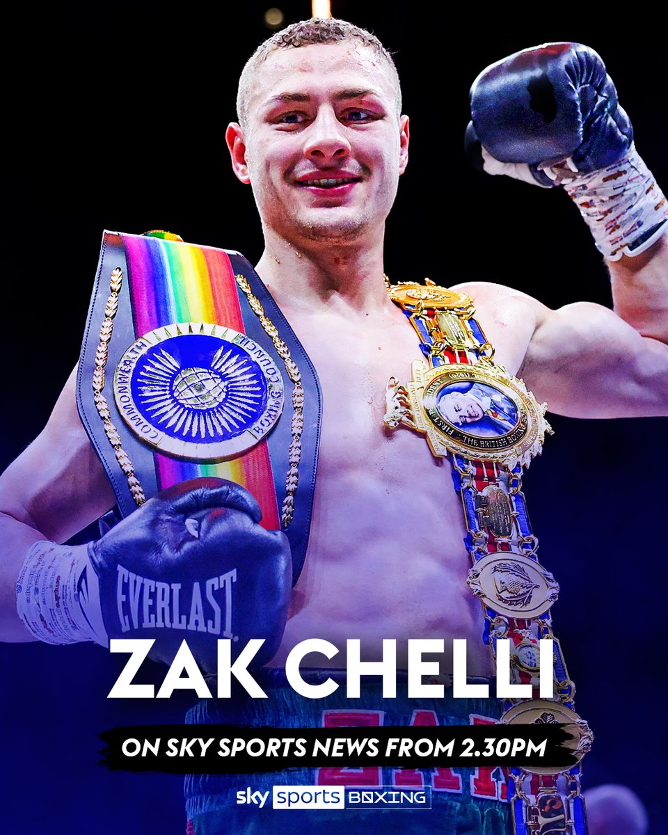 Sky Sports Boxing (@skysportsboxing) on Twitter photo Defending his British & Commonwealth titles this Saturday ๐ฅ
<a href="/ZakChelli/">Zak Chelli</a> is on Sky Sports News from 2.30pm โ Defending his British & Commonwealth titles this Saturday ๐ฅ
<a href="/ZakChelli/">Zak Chelli</a> is on Sky Sports News from 2.30pm โ