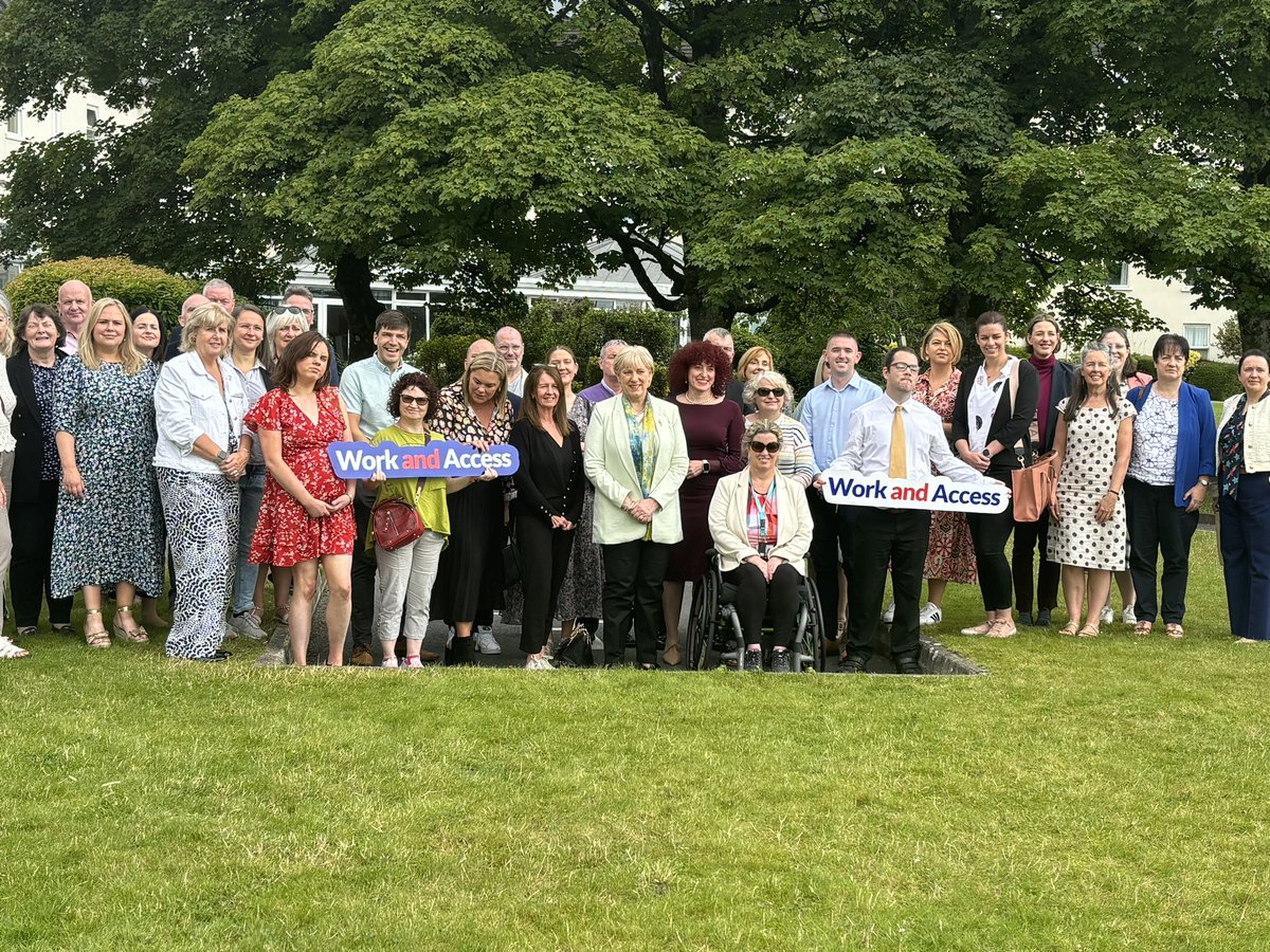 Heather Humphreys (@hhumphreysfg) on Twitter photo Delighted to be at <a href="/Hodsonbayhotel/">Hodson Bay Hotel</a> for the launch of Work and Access.
This exciting new initiative will see a range of grants provided to both employers and people with disabilities to make the workplace more friendly and accessible.
<a href="/welfare_ie/">Department of Social Protection</a> Delighted to be at <a href="/Hodsonbayhotel/">Hodson Bay Hotel</a> for the launch of Work and Access.
This exciting new initiative will see a range of grants provided to both employers and people with disabilities to make the workplace more friendly and accessible.
<a href="/welfare_ie/">Department of Social Protection</a>