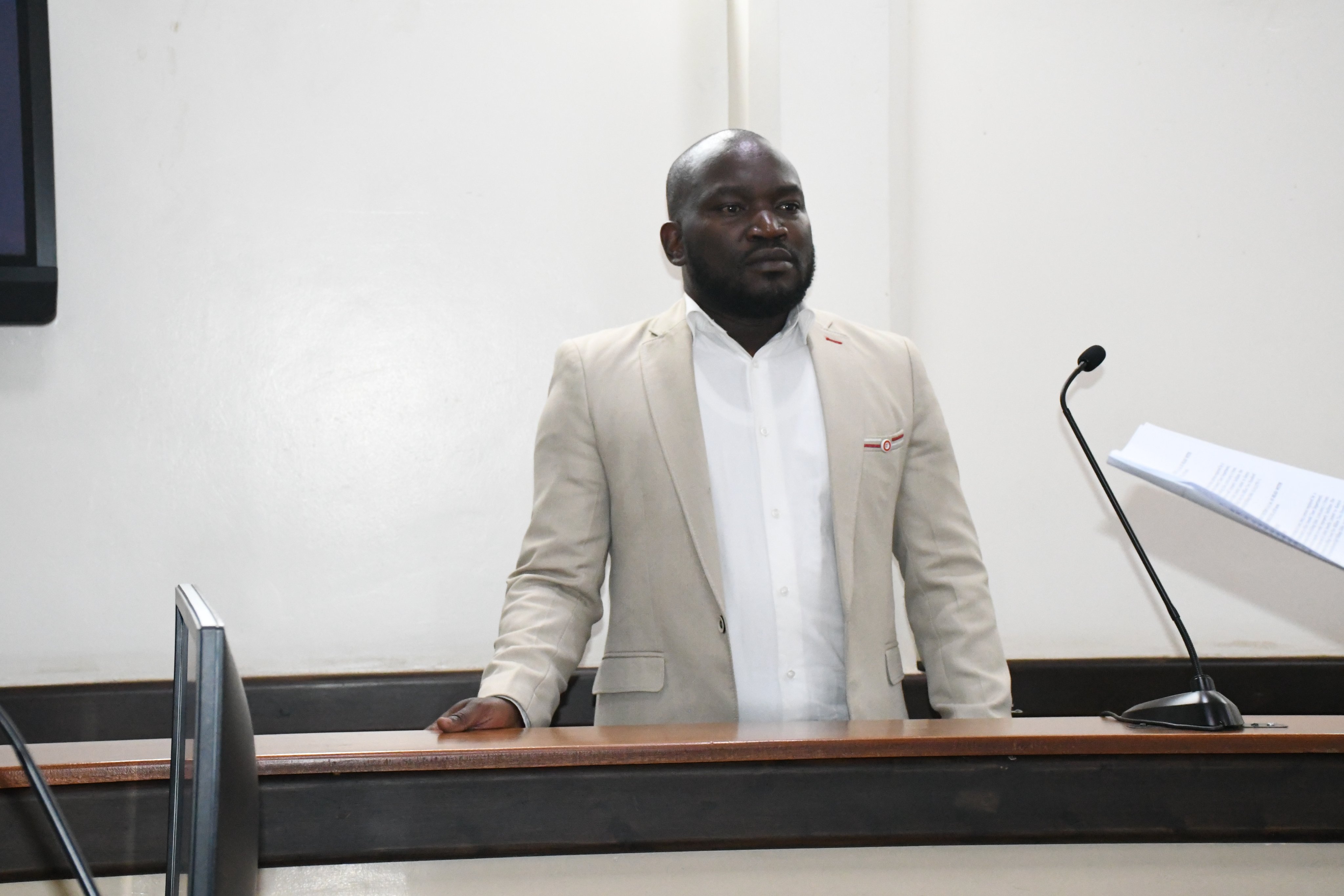 David Omondi Omogo, an employee of the Domestic Taxes Department at the Kenya Revenue Authority (KRA) appearing in court on Tuesday July 30, 2024. PHOTO/ @ODPP_KE/X