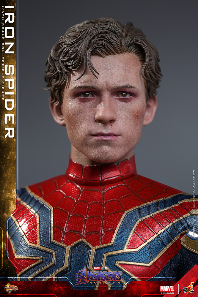 sovhollycolle's tweet photo. ホットトイズのムービーマスターピースから、『#アベンジャーズ/エンドゲーム』より「アイアン・スパイダー」が予約開始‼️
5年間の消滅から戻り、サノス達との決戦に参戦したスパイダーマンがナノ・ガントレットを手に登場🕷️
ピーターの頭部パーツは、流した鼻血までも再現🩸

https://t.co/mk8HEE56m8 https://t.co/CixLMn7RQx