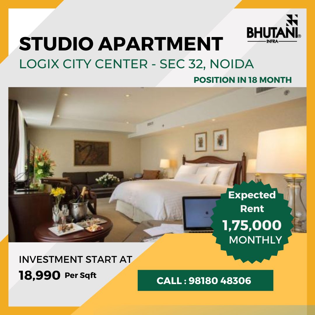 PropCapitals's tweet photo. Studio Apartments in Noida
*Location :- Sec 32 Noida*
*PLC:-10%**:-Payment plan- 40:60*
*:-Lease Guarantee- 175/- psqft till get Leased After lease 50% Revenue Sharing
Call :  98180 48306
#property #realestate #commercialrealestate #studioapartment #investment #investors https://t.co/bTNg55u0Fk