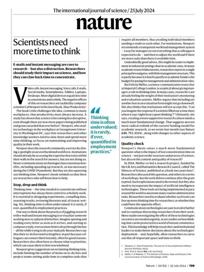 Also Nature: Please return your article proofs within two working days.