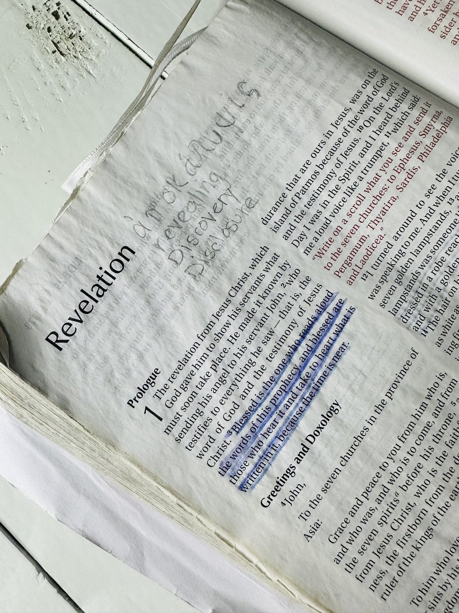 AraGrey7's tweet image. Pulled out the bible I used for a 2015/2016 study I did in REVELATION. 
Timing is never a coincidence...2024 here we go!
#studynotes