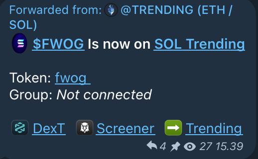 FIRSTFWOGCTO's tweet photo. WE ARE ON TRENDING RN $FWOG

Join our community: https://t.co/40dkQ8i6KE https://t.co/DfsGPjC5CM