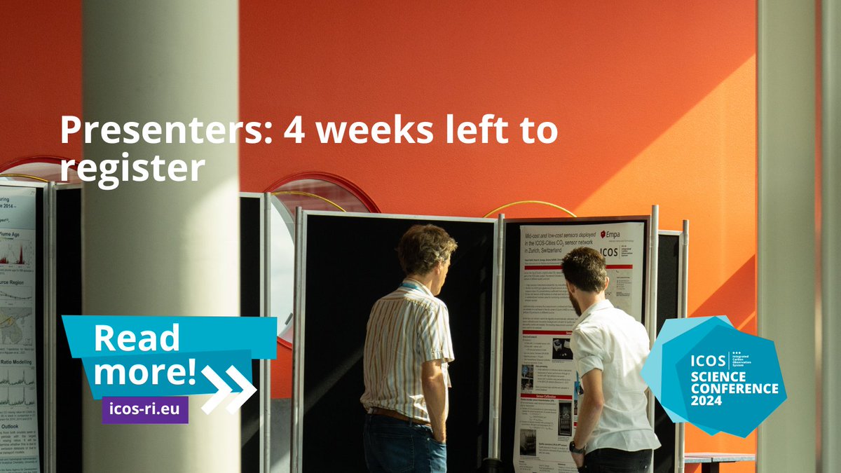 ICOS_RI's tweet photo. Hey presenter at #ICOS2024SC🫵!
You've got 4 WEEKS LEFT to register for the conference⏱️✨
Register here: https://t.co/JgWit02QlL

Not presenting? You have some extra time...
...but register now to save yourself from the last-minute rush!📝 https://t.co/SSiSMyb1LL