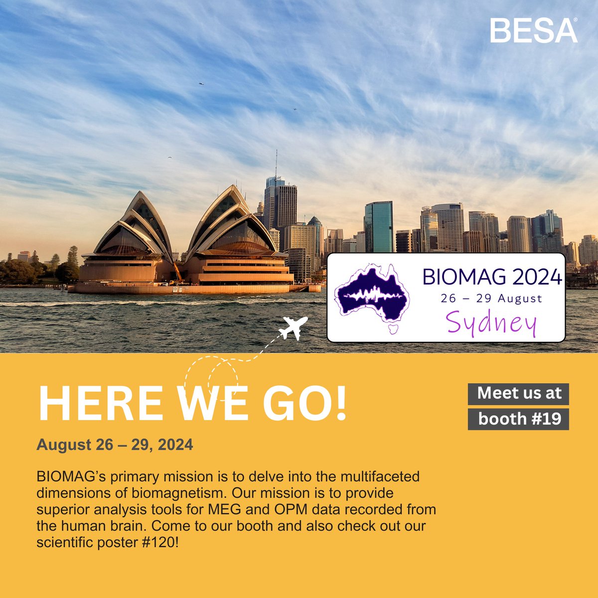 See you in Sydney? Only 1 month to go and then we'll be heading to the other side of the world for #BIOMAG. BIOMAG's primary mission is to delve into the multifaceted dimensions of biomagnetism. We look forward to presenting our #software solutions for #MEG and #OPM.