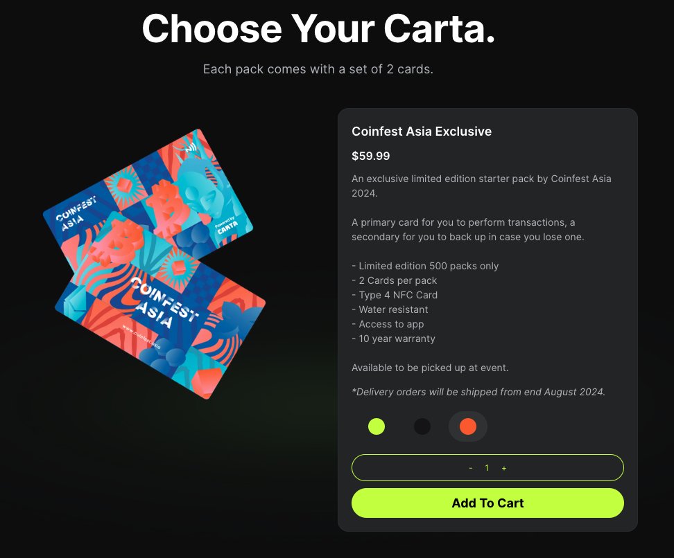 cartawallet's tweet image. We started with 500 and now we are down to the last 100 sets! Pre-order now and collect your limited edition @CoinfestAsia starter pack from 22-23 Aug.

See you in Bali! 🌊