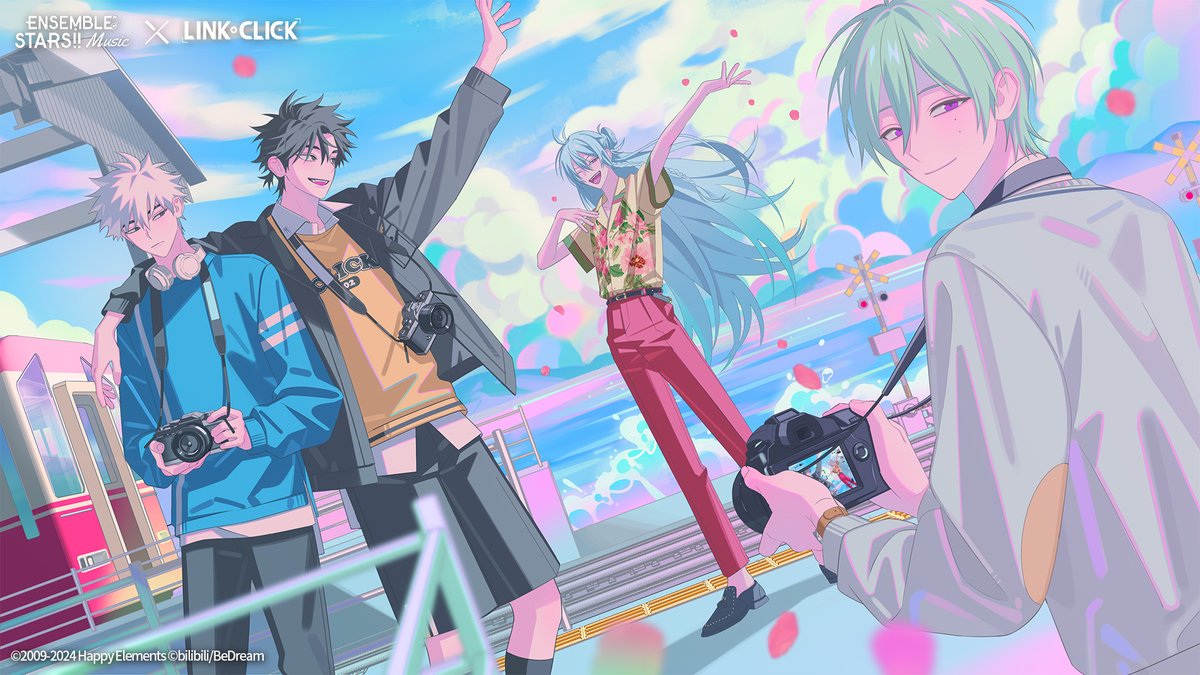enstarsmusic_EN's tweet photo. 📸Ensemble Stars Music × Link Click Collaboration Artwork

"Say Cheese!"

Join the Collab event in ES now! https://t.co/1FUUW3Cy7y