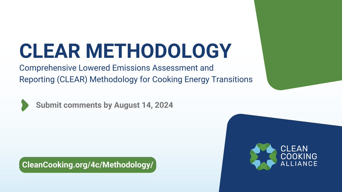 #CarbonFinance is transforming the #CleanCooking sector, helping to fill a significant funding gap.

The Clean Cooking &amp; Climate Consortium’s NEW methodology will help standardize best practices for clean cooking carbon projects.

Review it now 🔗 ow.ly/pGp850Ss03y