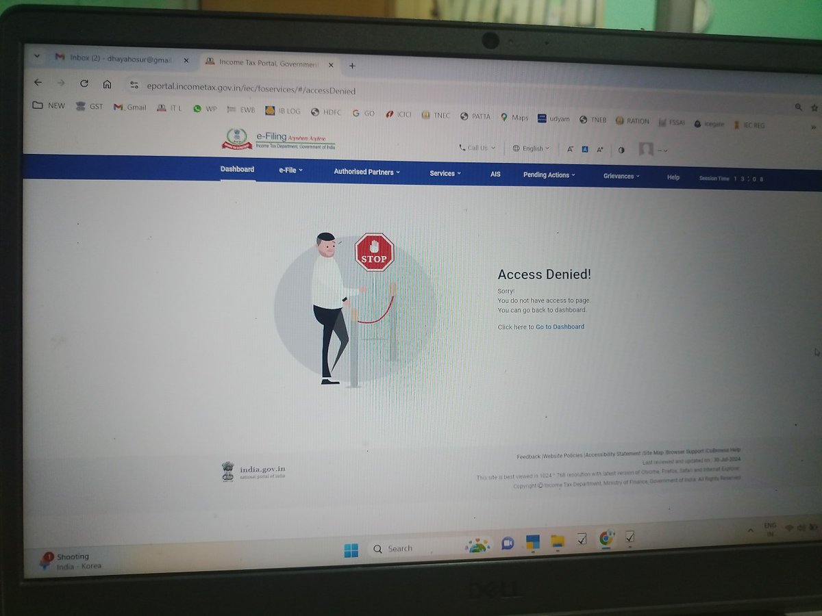 dhaya_auditor's tweet photo. Income tax portal not working properly https://t.co/eGYBMKmZlB