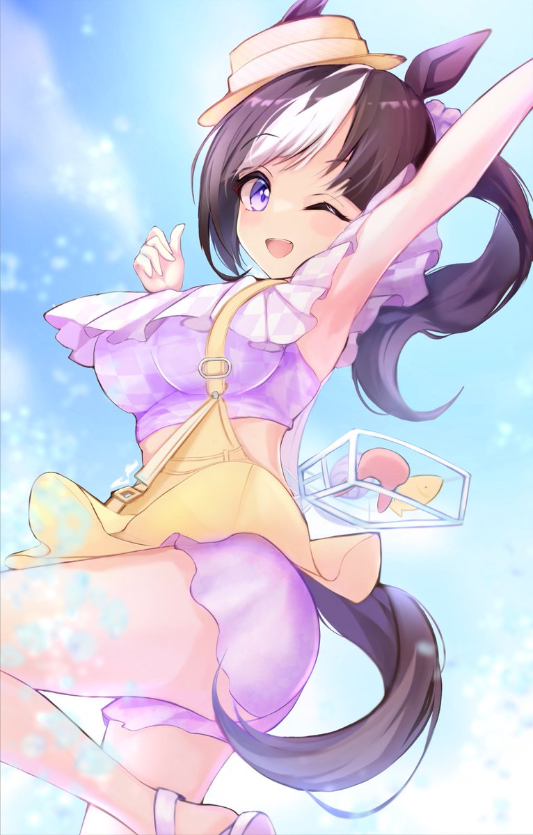 ウマ娘「水着タルマエ!なおガチャは爆4の模様#ウマ娘 #ホッコータルマエ 」|Toymark@お仕事募集中のイラスト