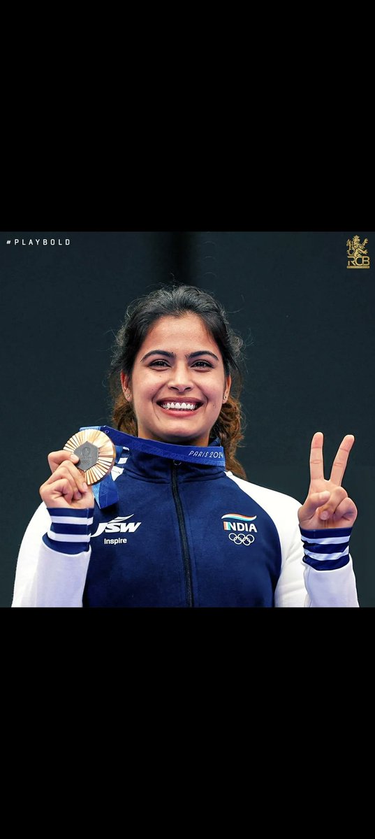 Preddybose's tweet photo. Manu Bhaker Creates History 💐🇮🇳🎖️
Becomes 1st Indian To win 2 Medals  in A single Olympic 
Proud India 🎖️ ❤️ 
#Shooting #ManuBhakar #OlympicGames #perisolympic https://t.co/CmbNDVrGb6