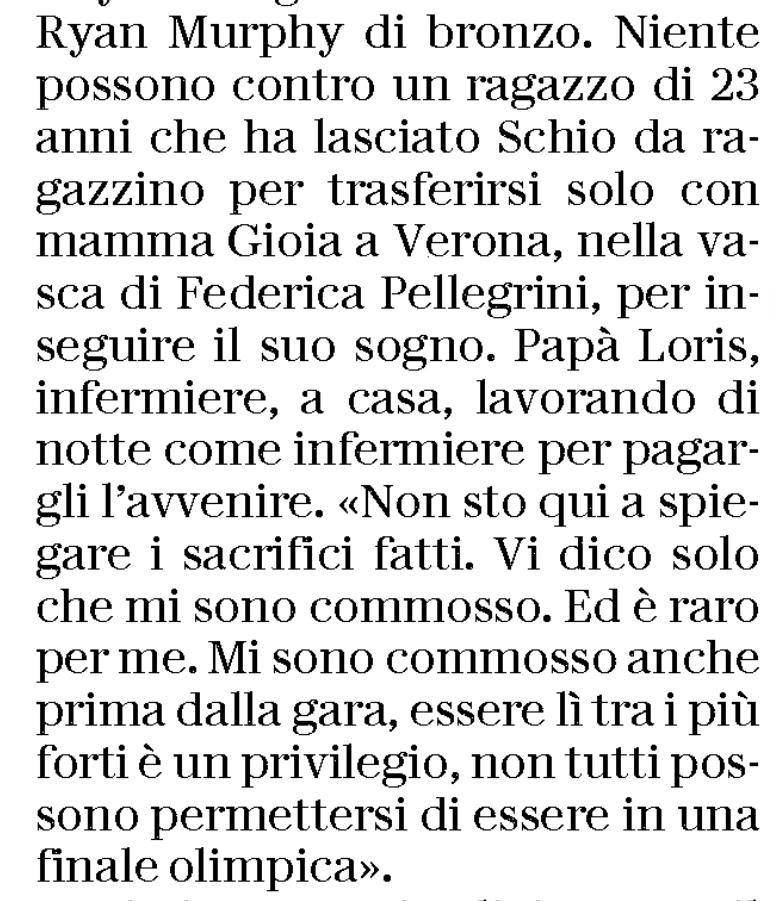 Quanto Veneto in questo oro olimpico di #ThomasCeccon. Una storia personale, familiare di lavoro, sacrifici e poche parole. Lo si ama. 

#ritaglietti #Paris2024
