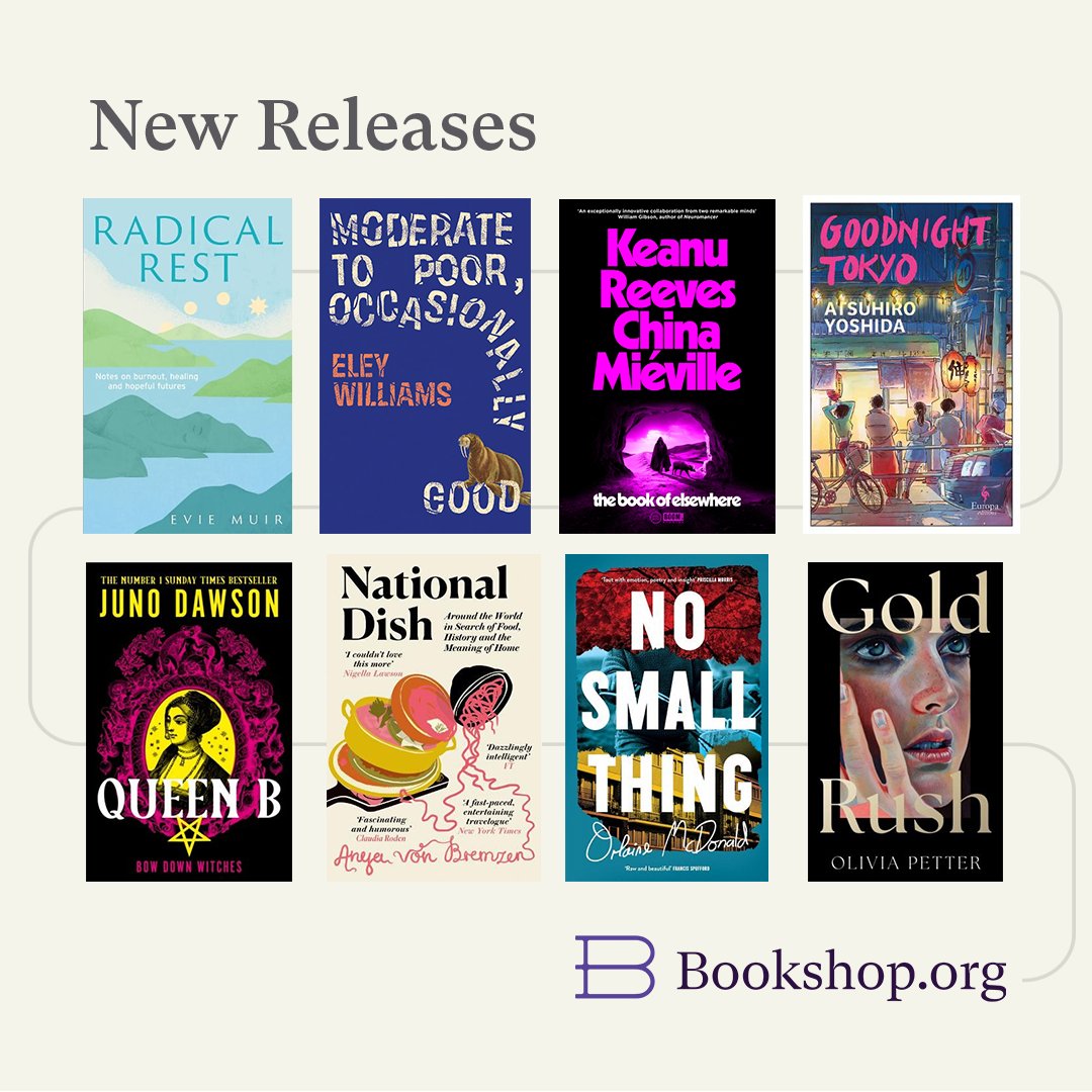 Spend a few hours traversing Tokyo by night, cure burnout with Radical Rest and find out what makes a National Dish. Explore our pick of the new releases and support independent bookshops with us 🌞 uk.bookshop.org/lists/new-book…